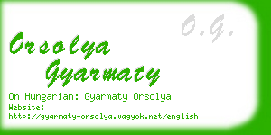 orsolya gyarmaty business card